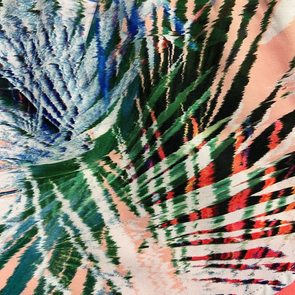 Fabletics Coral and Green Athletic Shorts - Picture 4 of 4